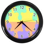 Puzzle Gender Wall Clocks (Black) Front