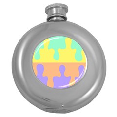 Puzzle Gender Round Hip Flask (5 Oz) by Mariart