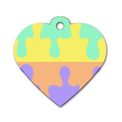 Puzzle Gender Dog Tag Heart (two Sides) by Mariart