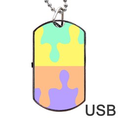 Puzzle Gender Dog Tag Usb Flash (two Sides) by Mariart