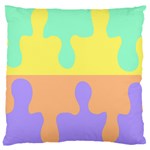 Puzzle Gender Large Cushion Case (Two Sides) Back