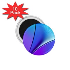 Line Blue Light Space Purple 1 75  Magnets (10 Pack) 