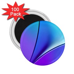 Line Blue Light Space Purple 2 25  Magnets (100 Pack)  by Mariart