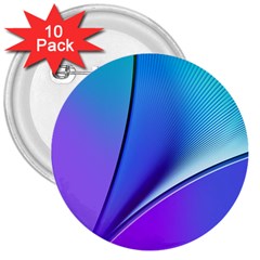 Line Blue Light Space Purple 3  Buttons (10 Pack) 