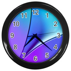 Line Blue Light Space Purple Wall Clocks (black) by Mariart