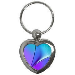 Line Blue Light Space Purple Key Chains (heart) 