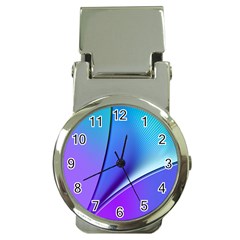 Line Blue Light Space Purple Money Clip Watches by Mariart