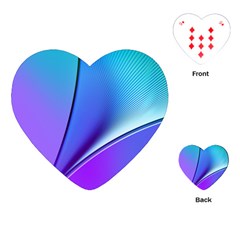 Line Blue Light Space Purple Playing Cards (heart) 