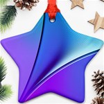 Line Blue Light Space Purple Star Ornament (Two Sides) Front