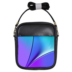 Line Blue Light Space Purple Girls Sling Bags