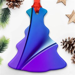 Line Blue Light Space Purple Christmas Tree Ornament (two Sides) by Mariart