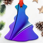 Line Blue Light Space Purple Christmas Tree Ornament (Two Sides) Front