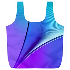 Line Blue Light Space Purple Full Print Recycle Bags (l)  by Mariart