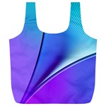 Line Blue Light Space Purple Full Print Recycle Bags (L)  Back