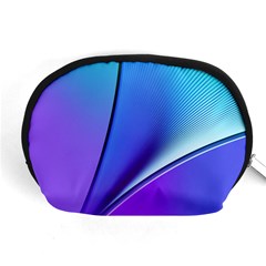 Line Blue Light Space Purple Accessory Pouches (medium)  by Mariart