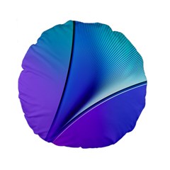 Line Blue Light Space Purple Standard 15  Premium Flano Round Cushions by Mariart