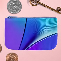 Line Blue Light Space Purple Large Coin Purse by Mariart