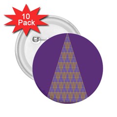 Pyramid Triangle  Purple 2 25  Buttons (10 Pack)  by Mariart