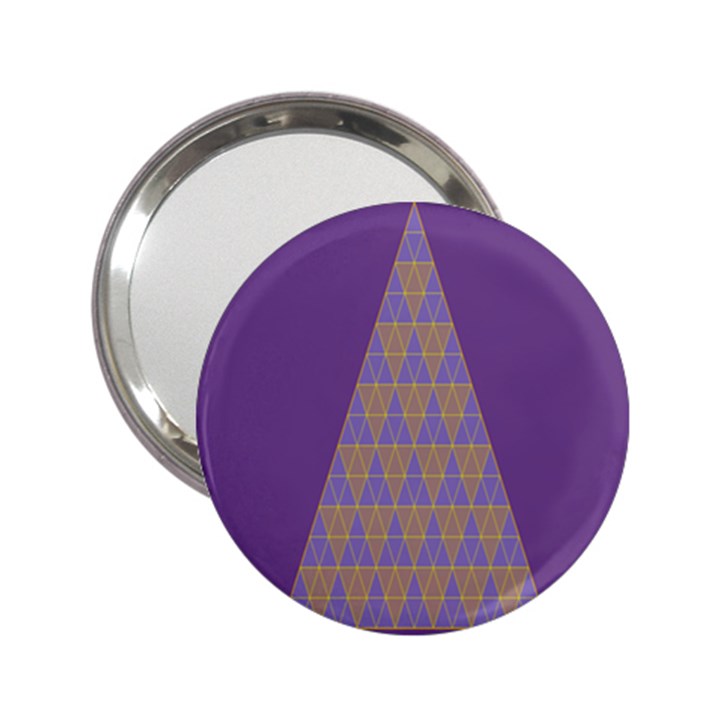 Pyramid Triangle  Purple 2.25  Handbag Mirrors