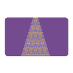 Pyramid Triangle  Purple Magnet (rectangular)