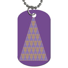 Pyramid Triangle  Purple Dog Tag (two Sides) by Mariart