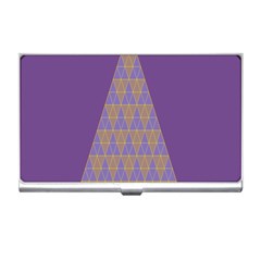 Pyramid Triangle  Purple Business Card Holders by Mariart