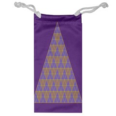 Pyramid Triangle  Purple Jewelry Bag