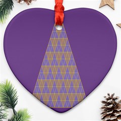 Pyramid Triangle  Purple Heart Ornament (two Sides) by Mariart