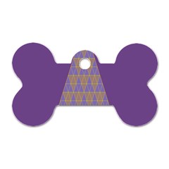 Pyramid Triangle  Purple Dog Tag Bone (one Side) by Mariart