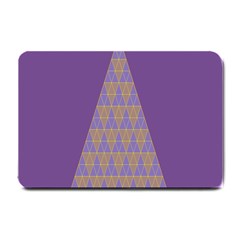 Pyramid Triangle  Purple Small Doormat  by Mariart