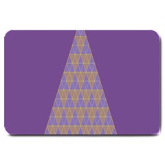 Pyramid Triangle  Purple Large Doormat  by Mariart