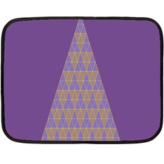 Pyramid Triangle  Purple Fleece Blanket (mini) by Mariart