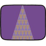 Pyramid Triangle  Purple Fleece Blanket (Mini) 35 x27  Blanket