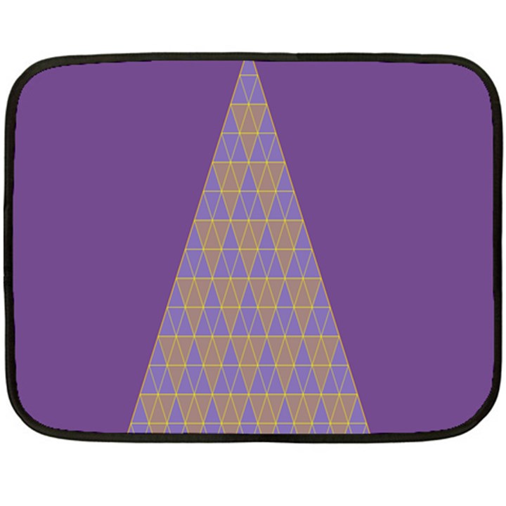 Pyramid Triangle  Purple Fleece Blanket (Mini)