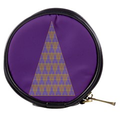 Pyramid Triangle  Purple Mini Makeup Bags