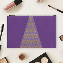 Pyramid Triangle  Purple Cosmetic Bag (large) 