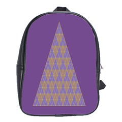 Pyramid Triangle  Purple School Bags(large)  by Mariart