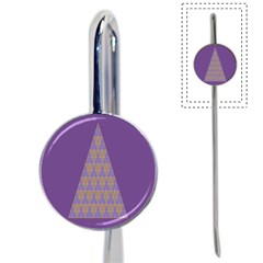 Pyramid Triangle  Purple Book Mark by Mariart