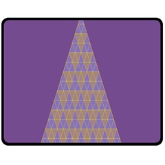 Pyramid Triangle  Purple Fleece Blanket (medium)  by Mariart