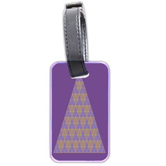 Pyramid Triangle  Purple Luggage Tags (two Sides)