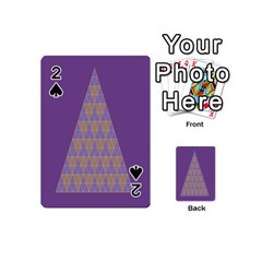 Pyramid Triangle  Purple Playing Cards 54 (mini)  by Mariart