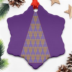 Pyramid Triangle  Purple Ornament (snowflake)