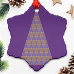 Pyramid Triangle  Purple Ornament (Snowflake) Front