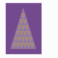 Pyramid Triangle  Purple Large Garden Flag (two Sides) by Mariart