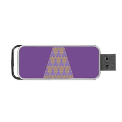 Pyramid Triangle  Purple Portable Usb Flash (one Side) by Mariart