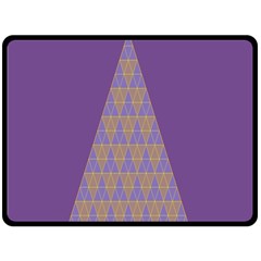 Pyramid Triangle  Purple Double Sided Fleece Blanket (large)  by Mariart