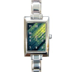 Polygon Dark Triangle Green Blacj Yellow Rectangle Italian Charm Watch