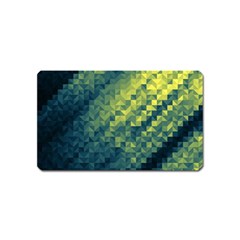 Polygon Dark Triangle Green Blacj Yellow Magnet (name Card) by Mariart