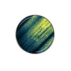 Polygon Dark Triangle Green Blacj Yellow Hat Clip Ball Marker (4 Pack)