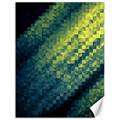 Polygon Dark Triangle Green Blacj Yellow Canvas 18  X 24   by Mariart